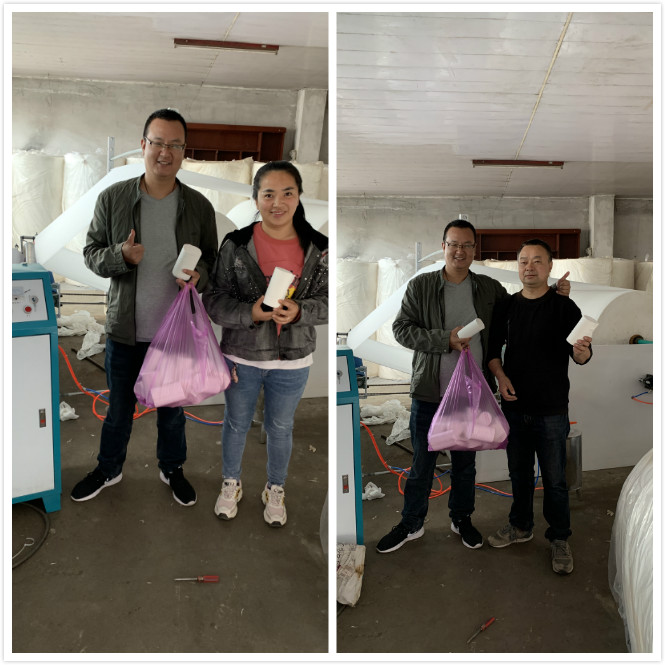 黑龍江齊齊哈爾1880型號衛(wèi)生紙復卷機安裝調(diào)試完畢